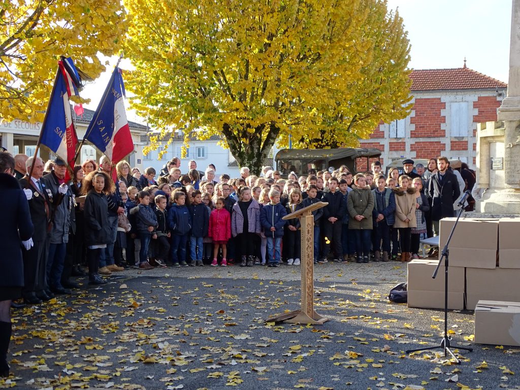 cérémonie du 11 novembre 2018-saint-aigulin-place de la victoire